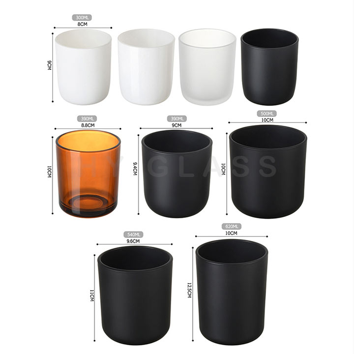 Luxury 300ml-620ml candle scent glass jar supplier