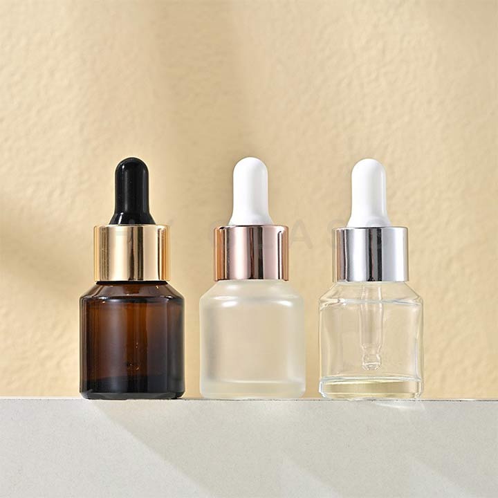 15ml Sloping shoulder glass essence oil bottle factory