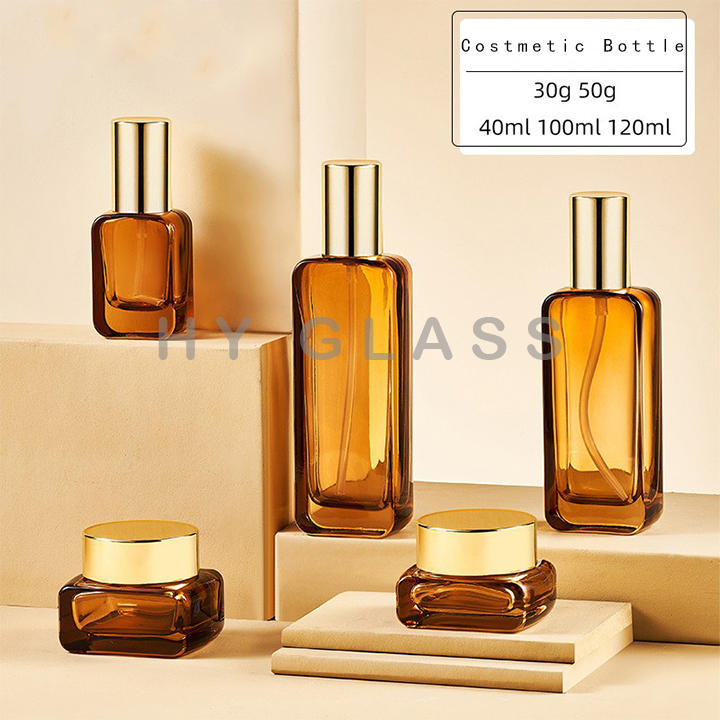  Luxury 30ml 50ml 40ml 100ml 120ml glass cosmetic container supplier