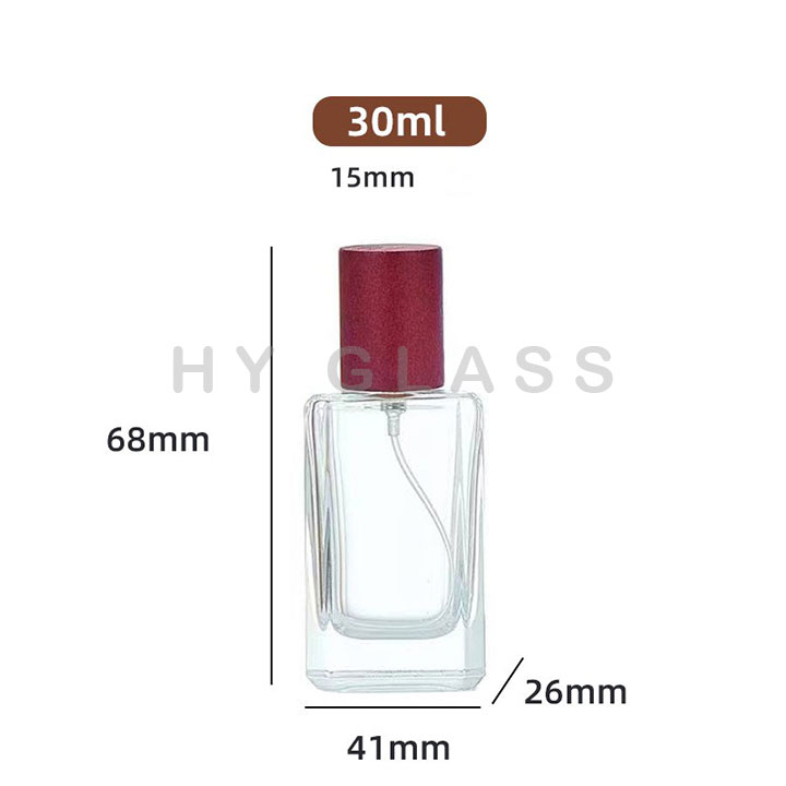 Wholesale 30ml Glass scent perfume bottle with wooden lid