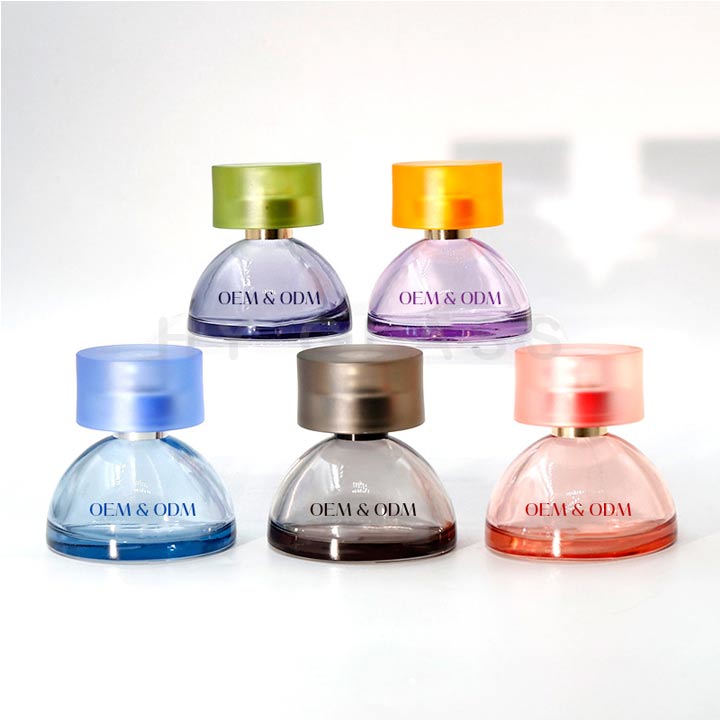 OEM colored semicircular perfume bottle