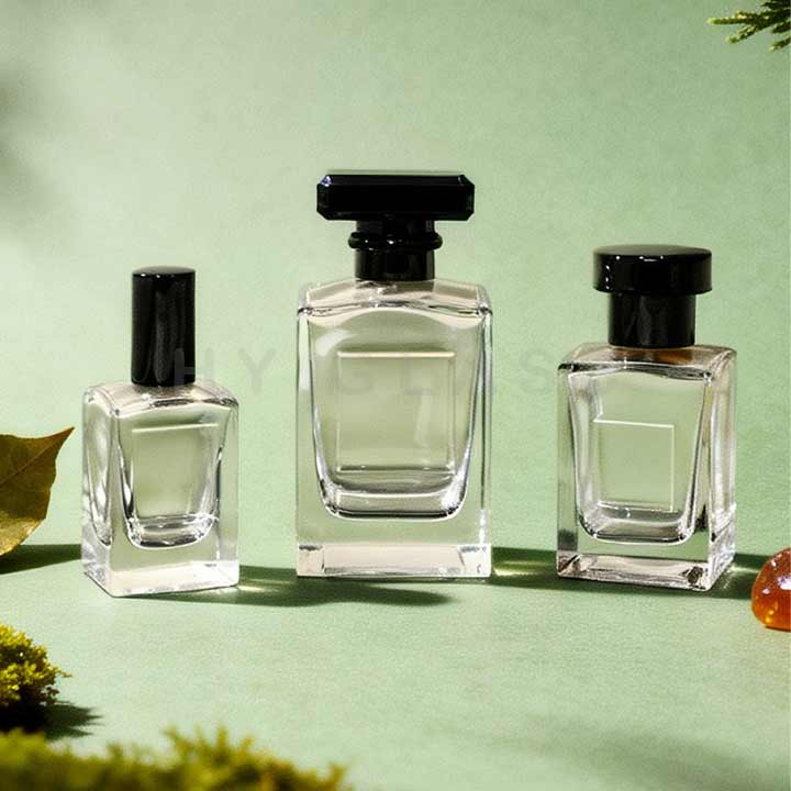 Flat rectangle perfume bottle